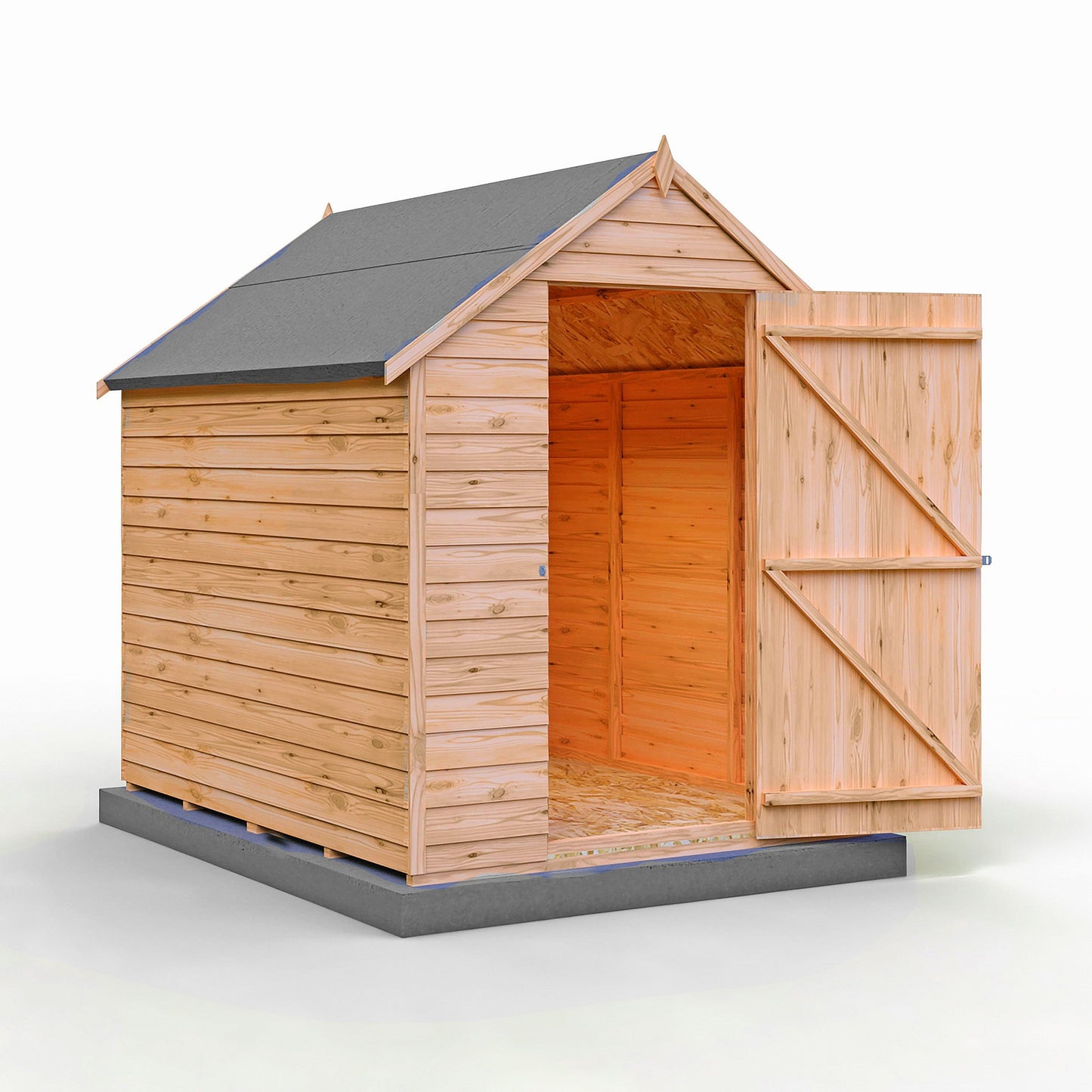 Shire Wiltshire 5' 11" x 6' 11" Apex Shed - Classic Dip Treated Overlap