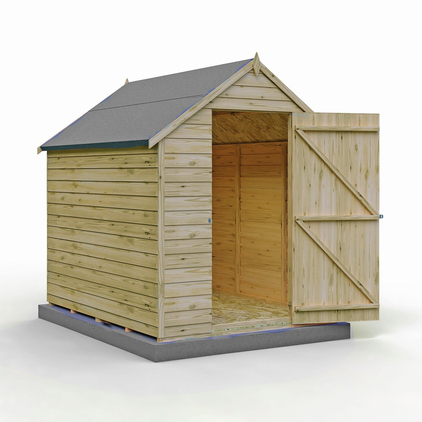 Shire Wiltshire 5' 9" x 6' 11" Apex Shed - Premium Pressure Treated Overlap