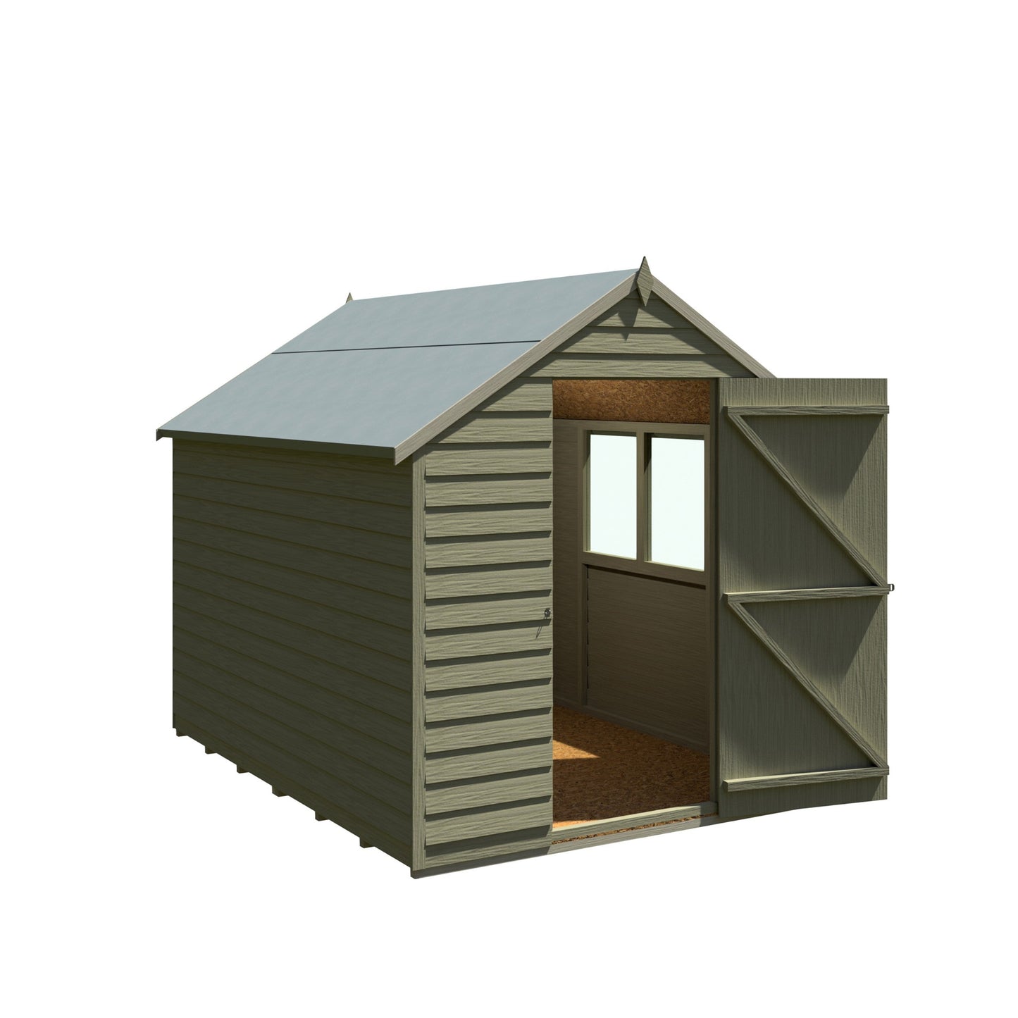 Shire Cambridge 6' x 8' 1" Apex Shed - Premium Pressure Treated Overlap