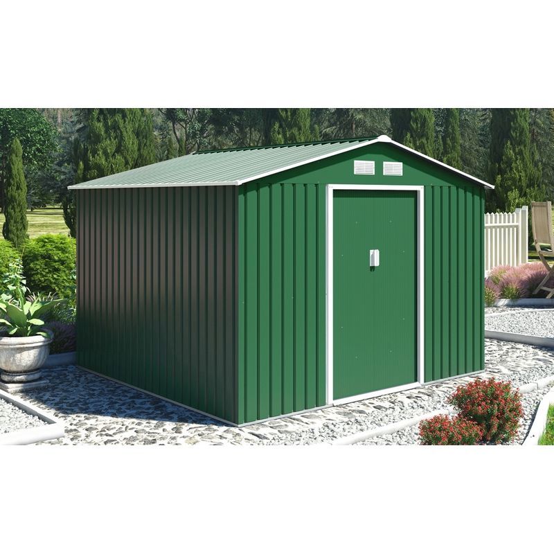 Royalcraft Premium Oxford Garden Metal Shed by Royalcraft - Green 2.8 x 2.6M