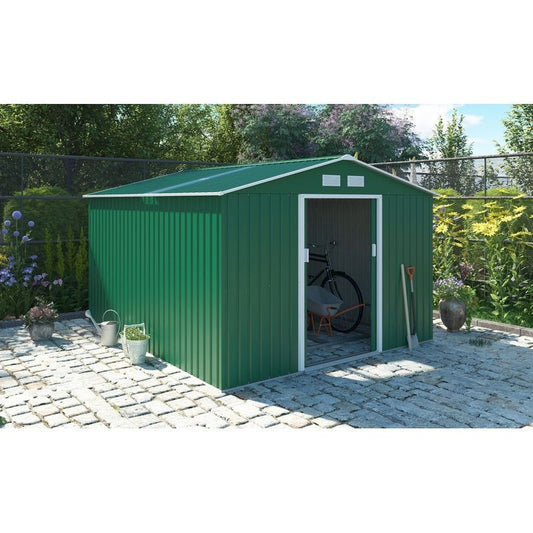 Royalcraft Premium Oxford Garden Metal Shed by Royalcraft - Green 2.8 x 3.2M