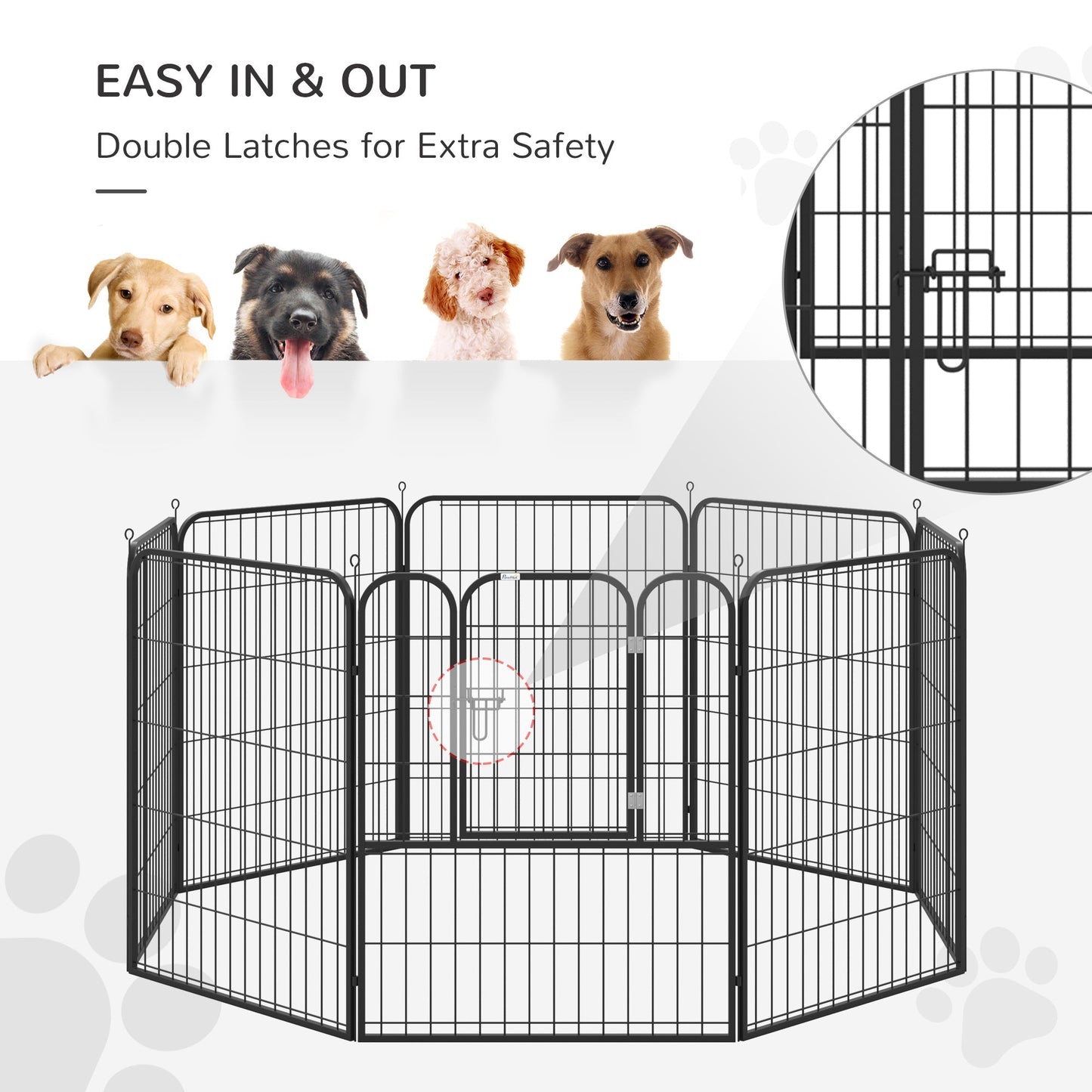 PawHut Heavy Duty Puppy Play Pen