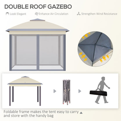 Outsunny 3.3 x 3.3M Pop Up Canopy