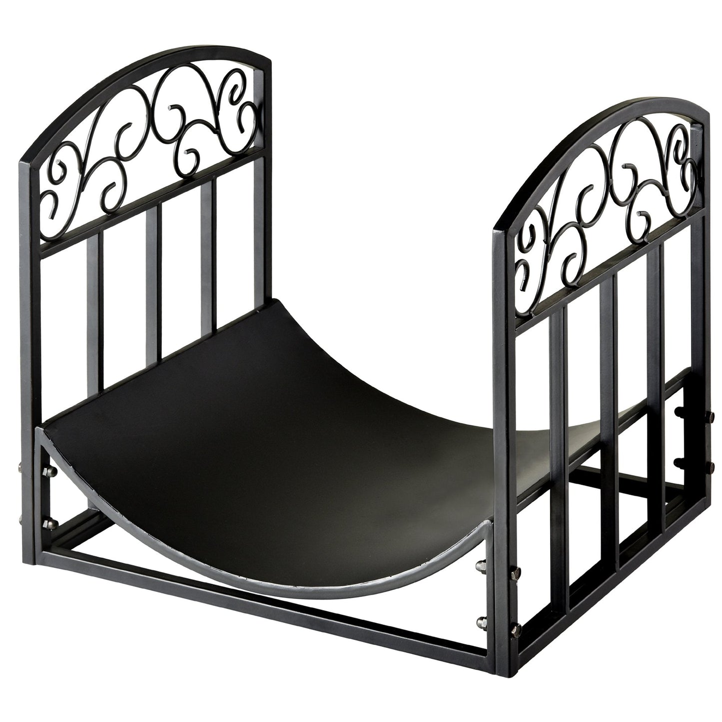 Iron Arched Log Rack Black