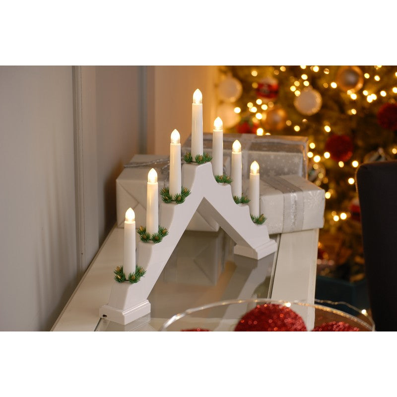 Christmas Candle Bridge Warm White Indoor LED - 42cm