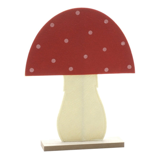 Mushroom Christmas Decoration Red & White - 42cm