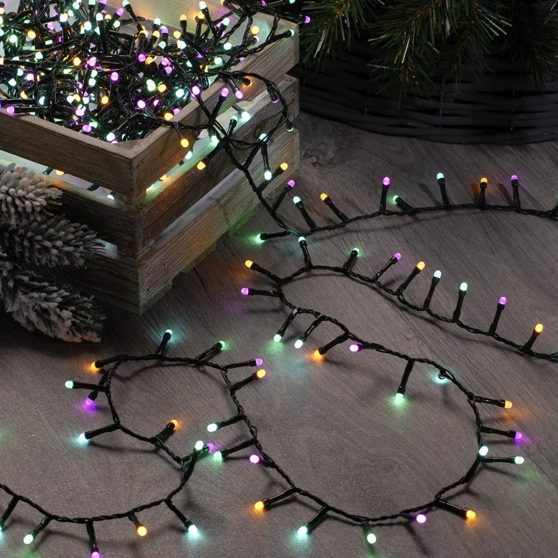 Christmas Tree Fairy Lights Multifunction Aurora Outdoor 520 LED - 12.97m Glow-Worm