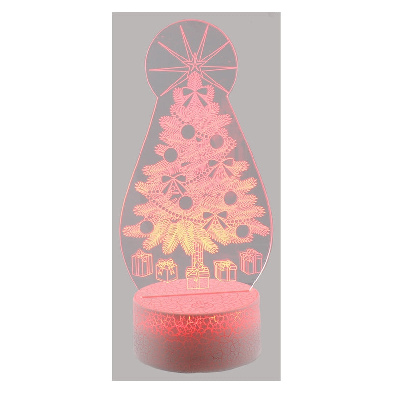 Acrylic Christmas Tree Indoor Illuminated Decoration Multicoloured 22cm