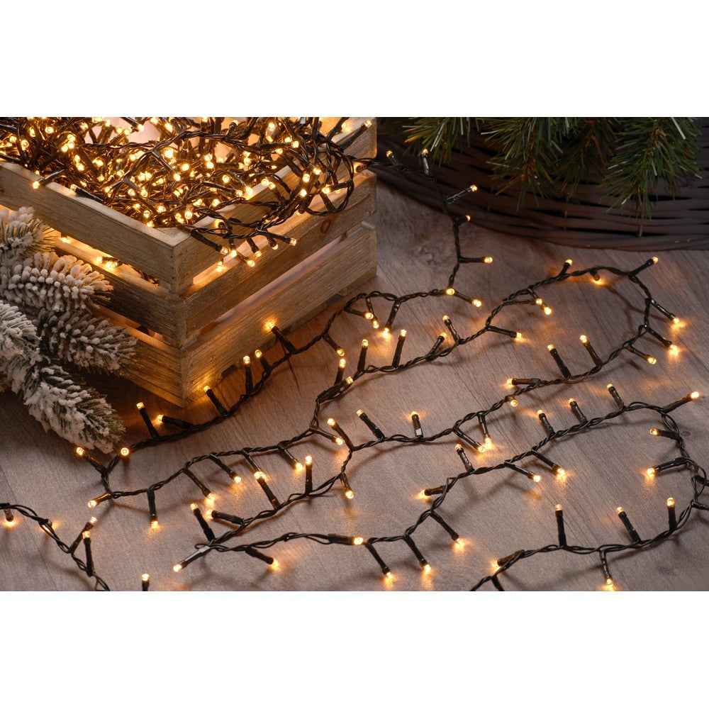 Christmas String Fairy Lights Animated Warm White Outdoor 600 LED - 15.57m Firefly