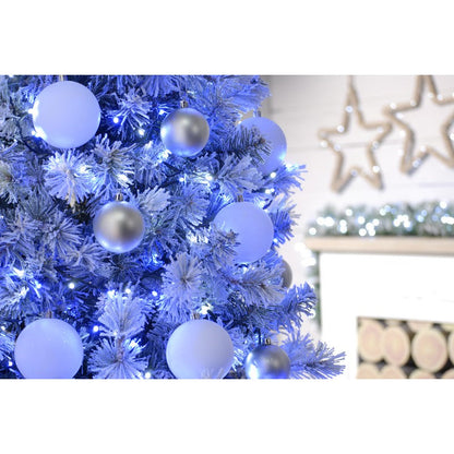 Christmas String Fairy Lights Multifunction Blue & White Outdoor 300 LED - 7.7m Firefly