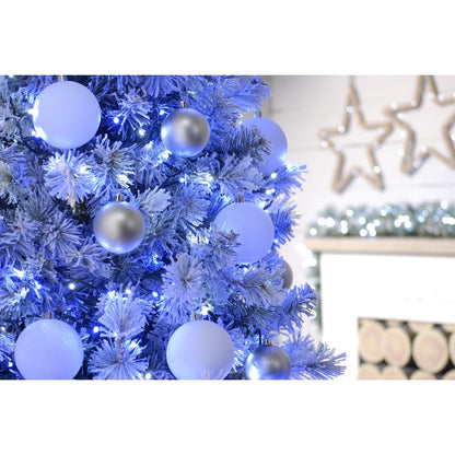 String Fairy Christmas Lights Multifunction Blue & White Outdoor 600 LED - 15.57m Arctic