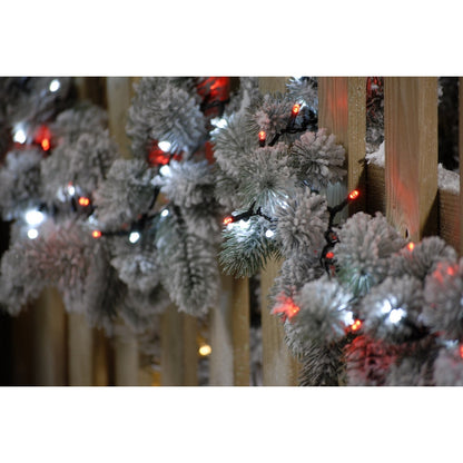 String Fairy Christmas Lights Animated Red & White Outdoor 600 LED - 15.57m Candy Cane