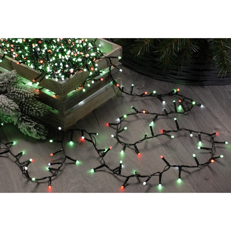 Christmas String Fairy Lights Multifunction Green & Red Outdoor 760 LED - 18.97m Glow-Worm