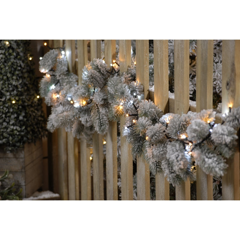 String Fairy Christmas Lights Multifunction White & Warm White Outdoor 600 LED - 15.57m Firefly