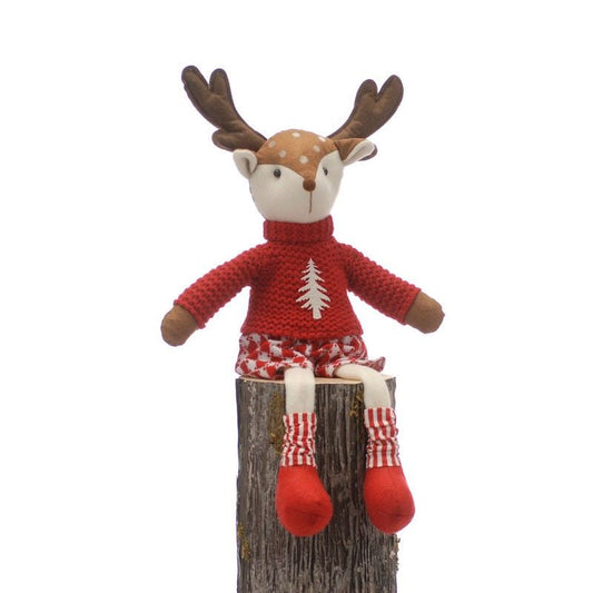 Reindeer Christmas Decoration Red - 48cm