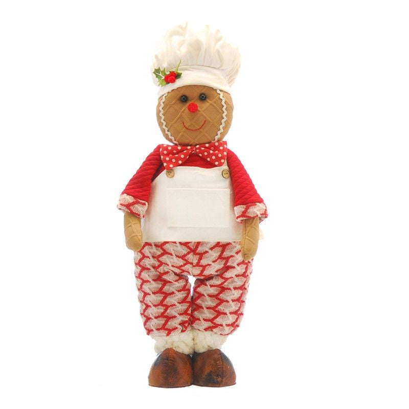 Gingerbread Man Christmas Decoration Red & White - 60cm