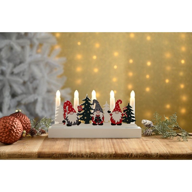 LED Christmas Gonks Candlelight - 28cm