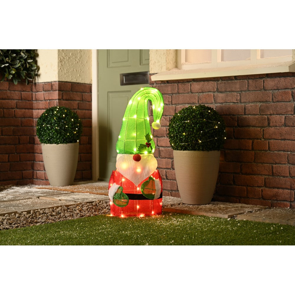 Christmas LED Christmas Gonk With Holly Hat - 76cm