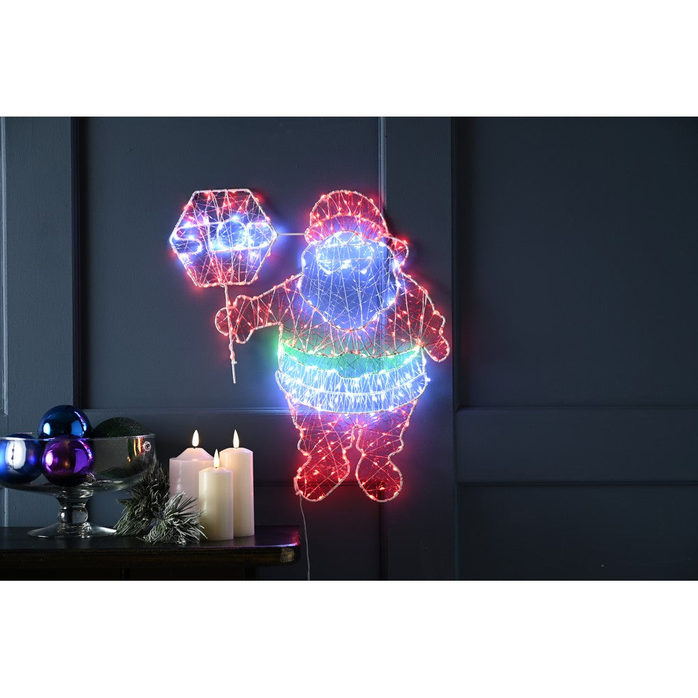 Christmas Santa Dewdrop Wall Light - 50cm