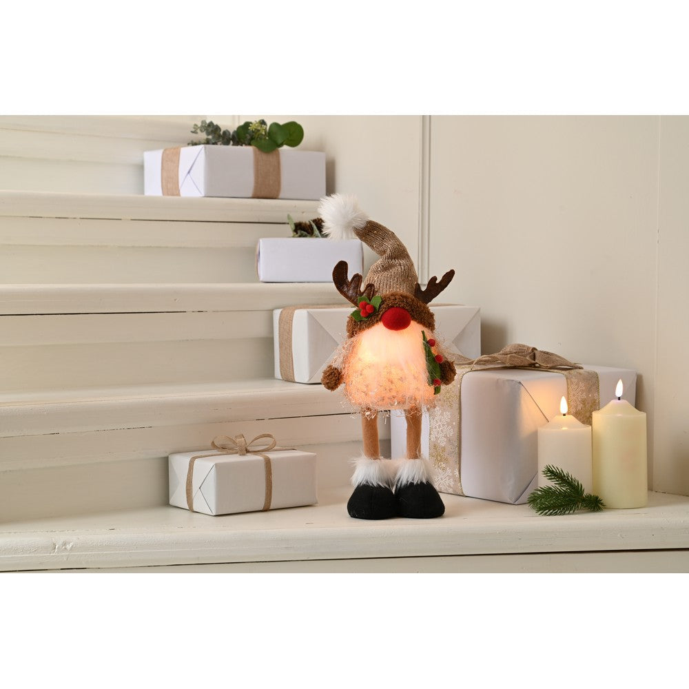 LED Reindeer Gonk Christmas Decoration - 46cm