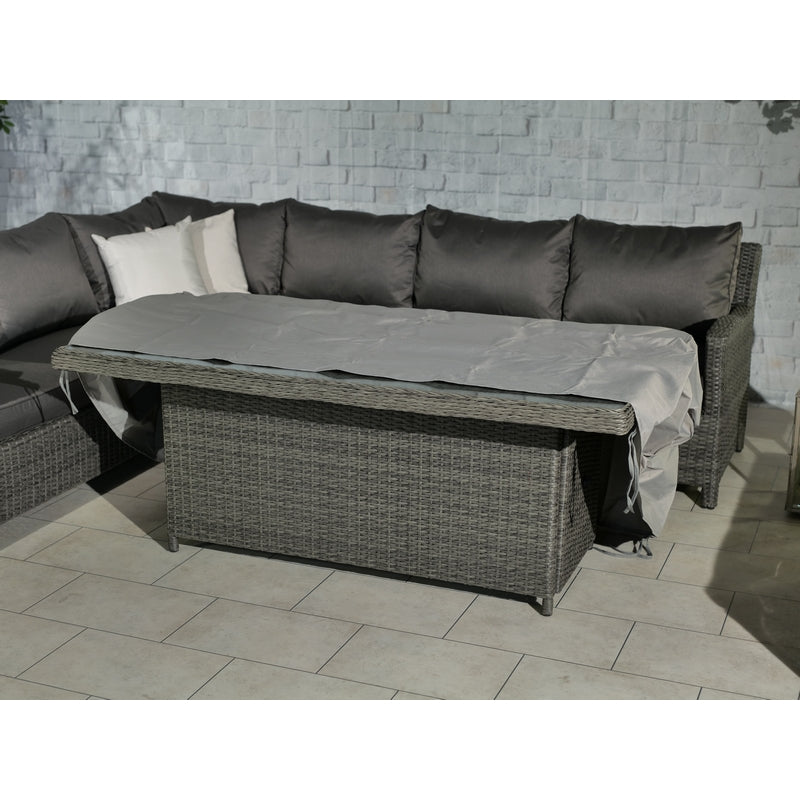 Royalcraft Paris Rattan Garden Corner Sofa by Royalcraft - 8 Seats Grey Cushions