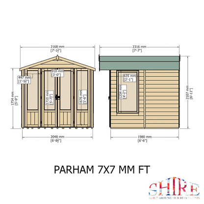 Shire Parham Garden Summerhouse 7x7ft