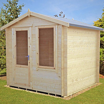 Shire Shire Peckover 8' x 8' Apex Log Cabin - Budget 19mm Cladding Tongue & Groove