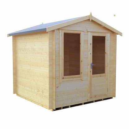 Shire Shire Peckover 8' x 8' Apex Log Cabin - Budget 19mm Cladding Tongue & Groove