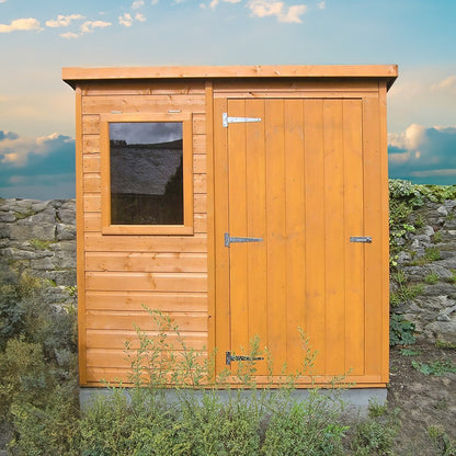 Shire Hampshire 6' 5" x 4' 5" Pent Shed - Premium Dip Treated Shiplap