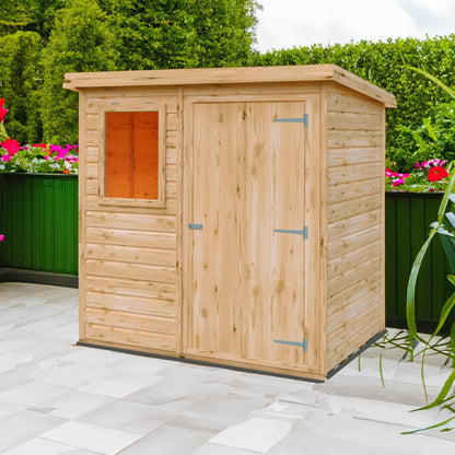 Shire Hampshire 6' 5" x 4' 5" Pent Shed - Premium Dip Treated Shiplap