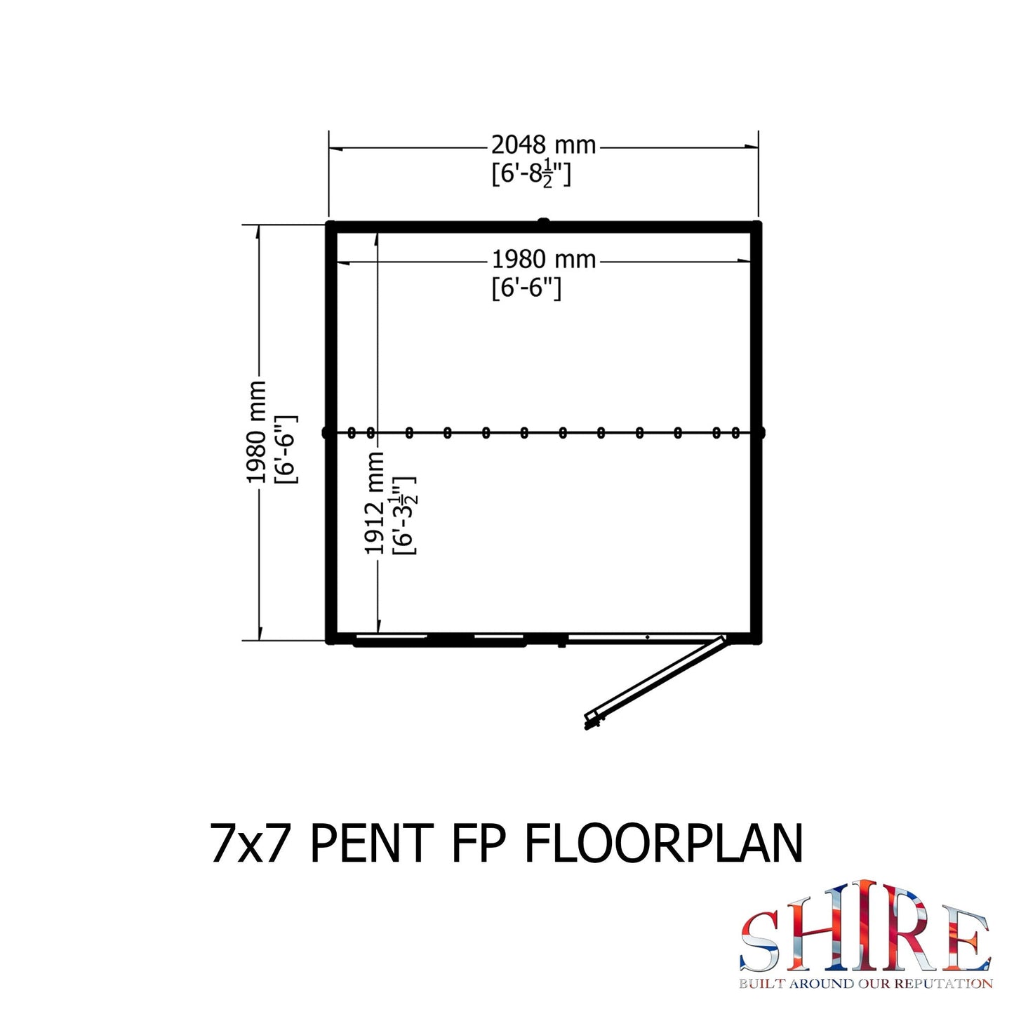 Shire Hampshire 6' 5" x 6' 8" Pent Shed - Premium Dip Treated Shiplap