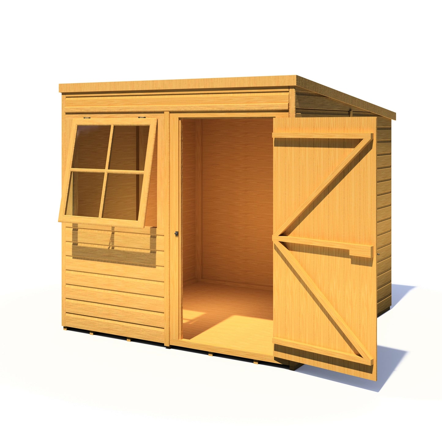 Shire Hampshire 6' 5" x 6' 8" Pent Shed - Premium Dip Treated Shiplap