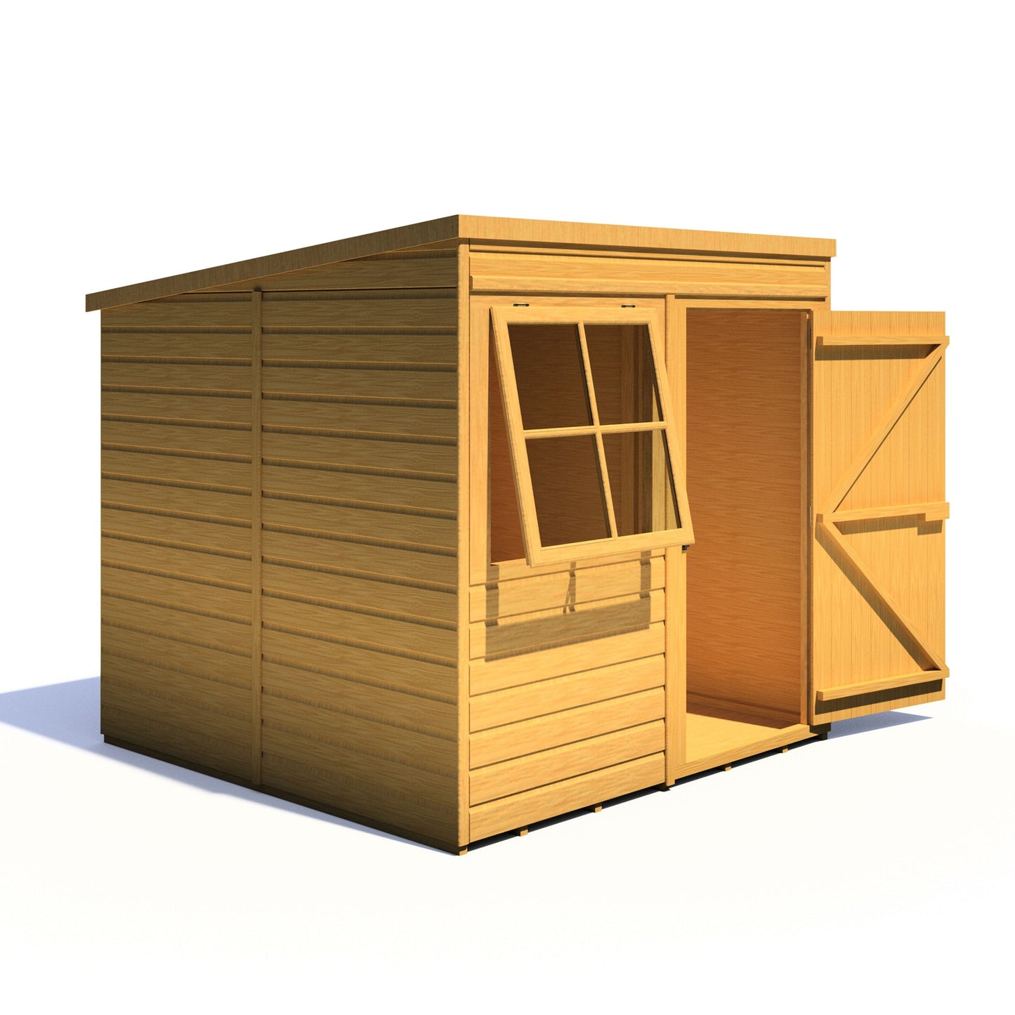 Shire Hampshire 6' 5" x 6' 8" Pent Shed - Premium Dip Treated Shiplap