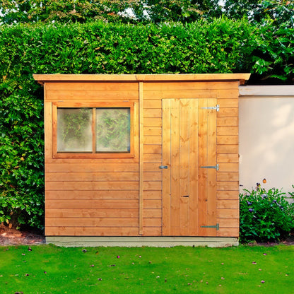 Shire Hampshire 7' 10" x 6' Pent Shed - Premium Dip Treated Shiplap