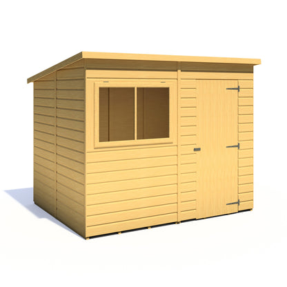 Shire Hampshire 7' 10" x 6' Pent Shed - Premium Dip Treated Shiplap