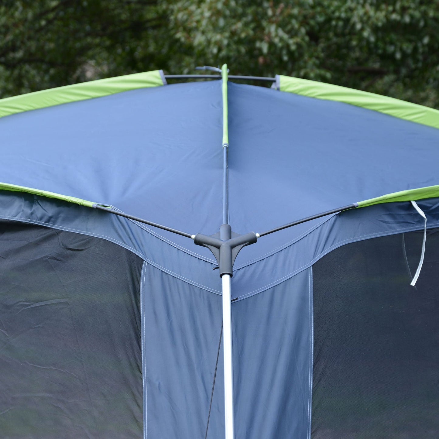 5-8 Persons Pop Up Tent Camping Gazebo Garden Tent-Dark Blue/Green