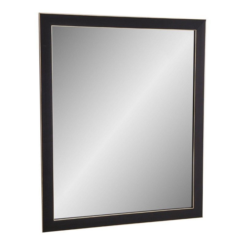 Geko Contemporary Wall Mirror Black & Gold 54cm