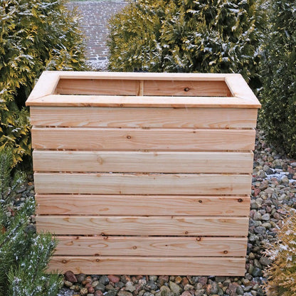 Garden Planter Larch Rectangular Pia by Shire - 122cm