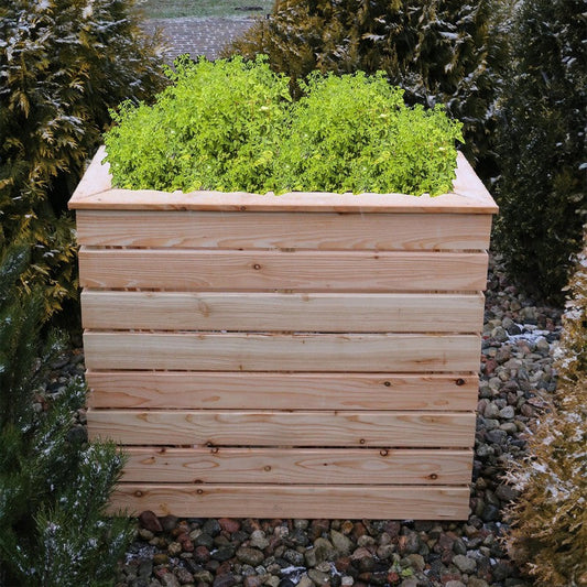 Garden Planter Larch Rectangular Pia by Shire - 122cm