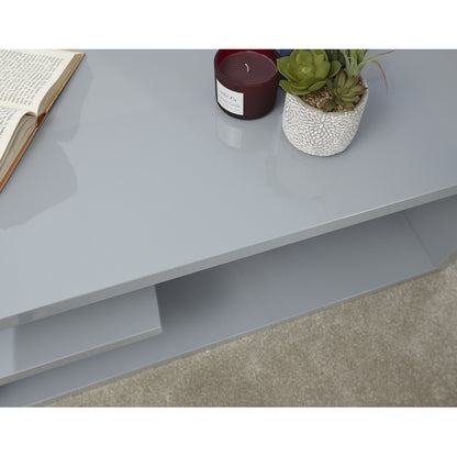 GFW Polar Coffee Table Grey 2 Shelves