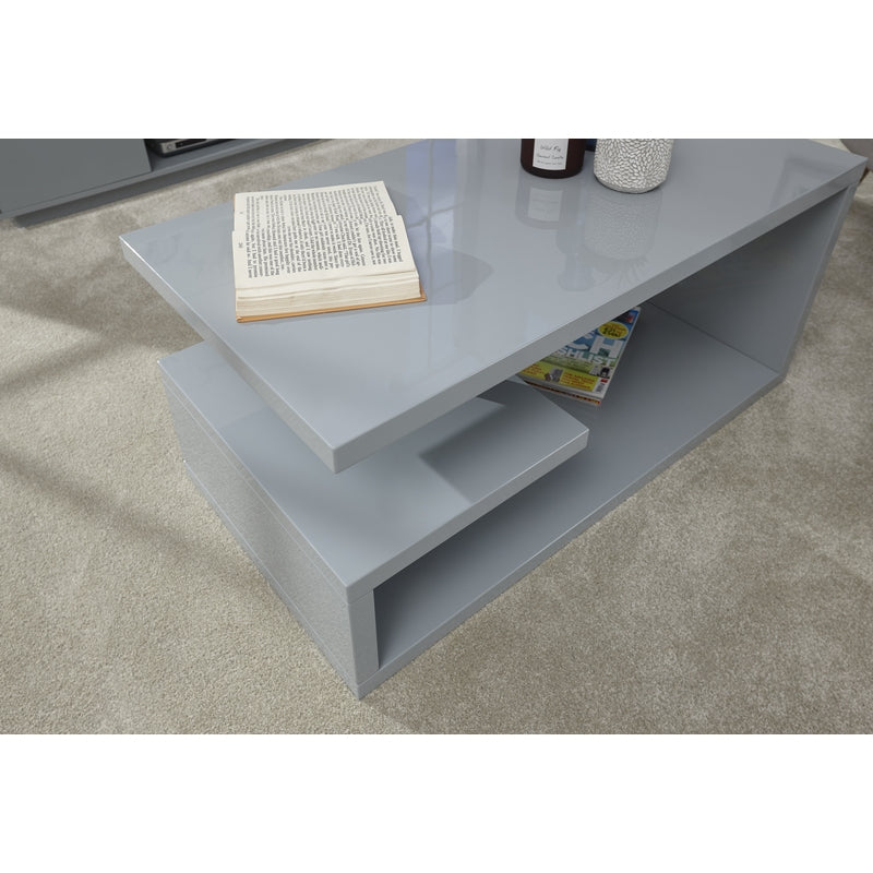 GFW Polar Coffee Table Grey 2 Shelves