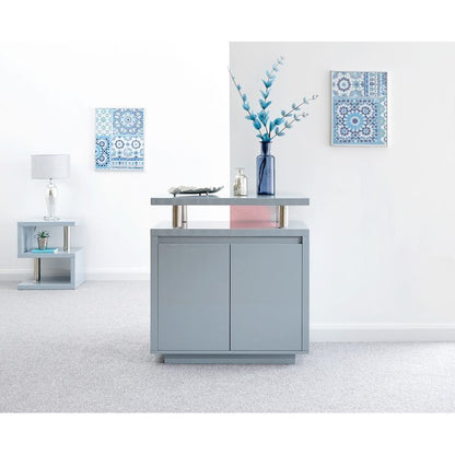 GFW Polar Sideboard Grey 2 Doors 2 Shelves