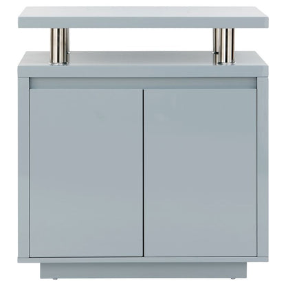 GFW Polar Sideboard Grey 2 Doors 2 Shelves