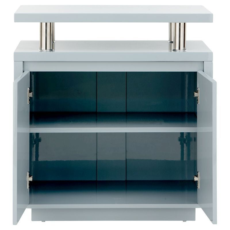 GFW Polar Sideboard Grey 2 Doors 2 Shelves