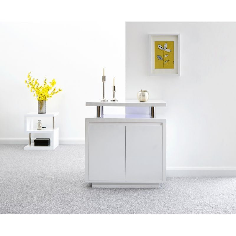 GFW Polar Sideboard White 2 Doors 2 Shelves