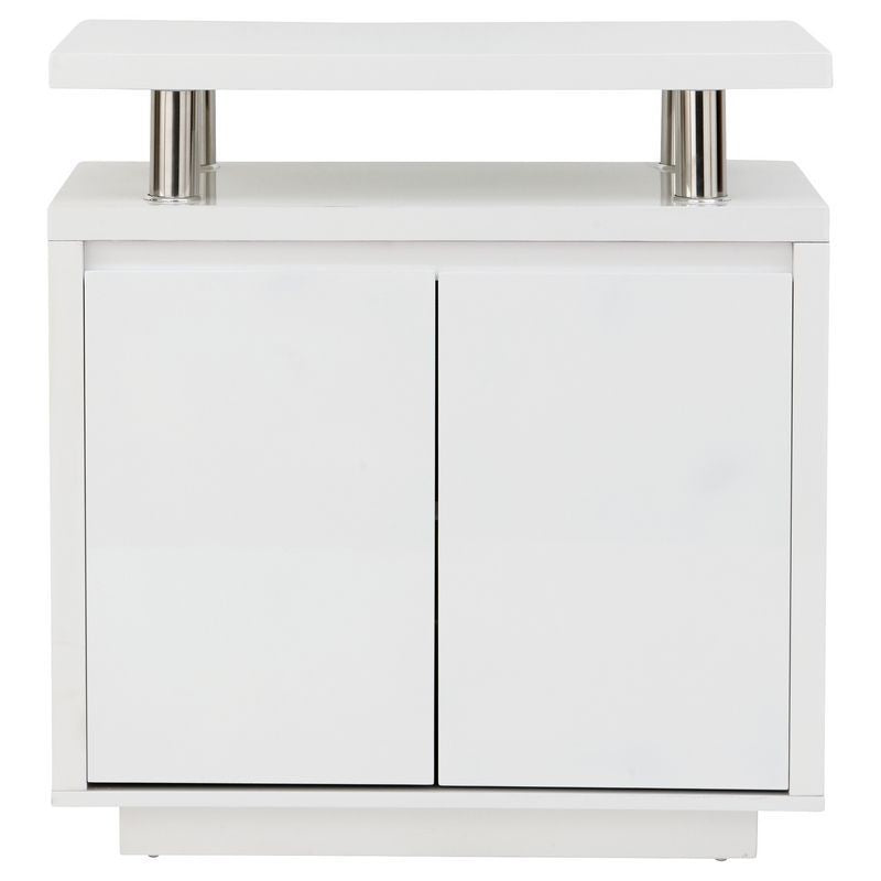 GFW Polar Sideboard White 2 Doors 2 Shelves