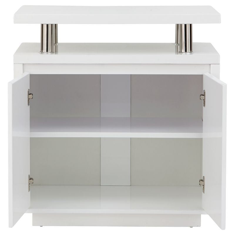 GFW Polar Sideboard White 2 Doors 2 Shelves