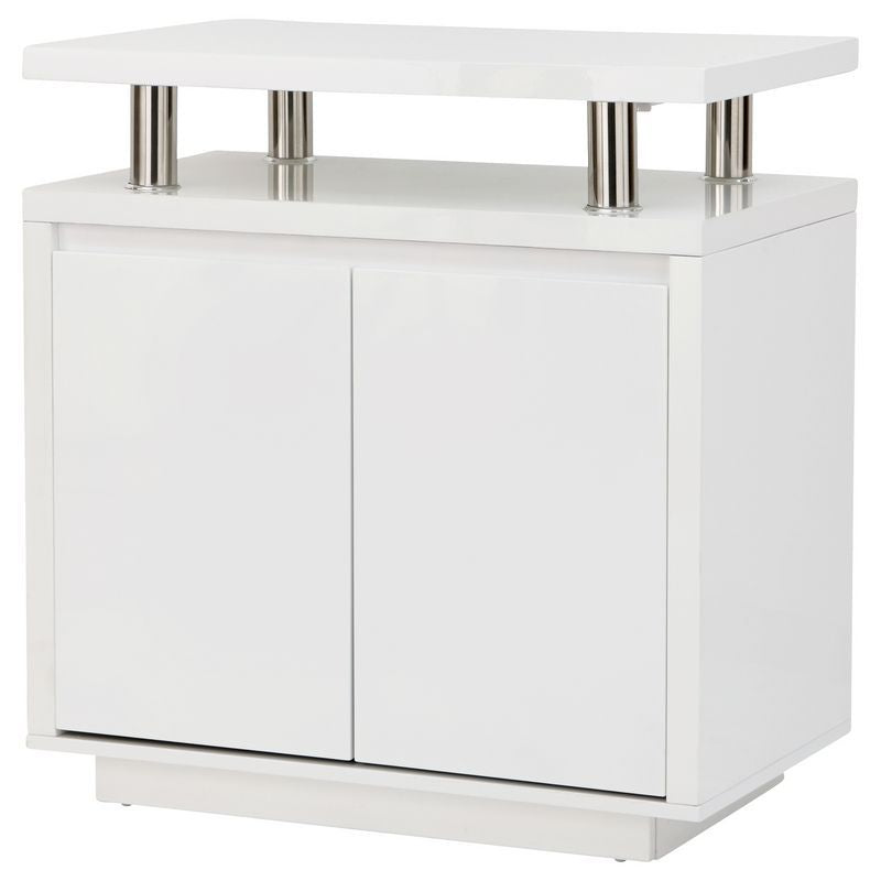 GFW Polar Sideboard White 2 Doors 2 Shelves