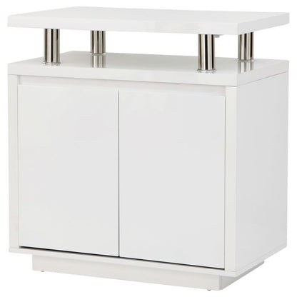 GFW Polar Sideboard White 2 Doors 2 Shelves