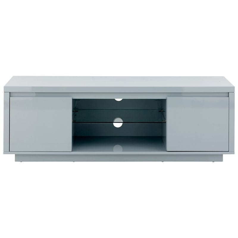 GFW Polar TV Unit Grey 2 Shelves 2 Doors